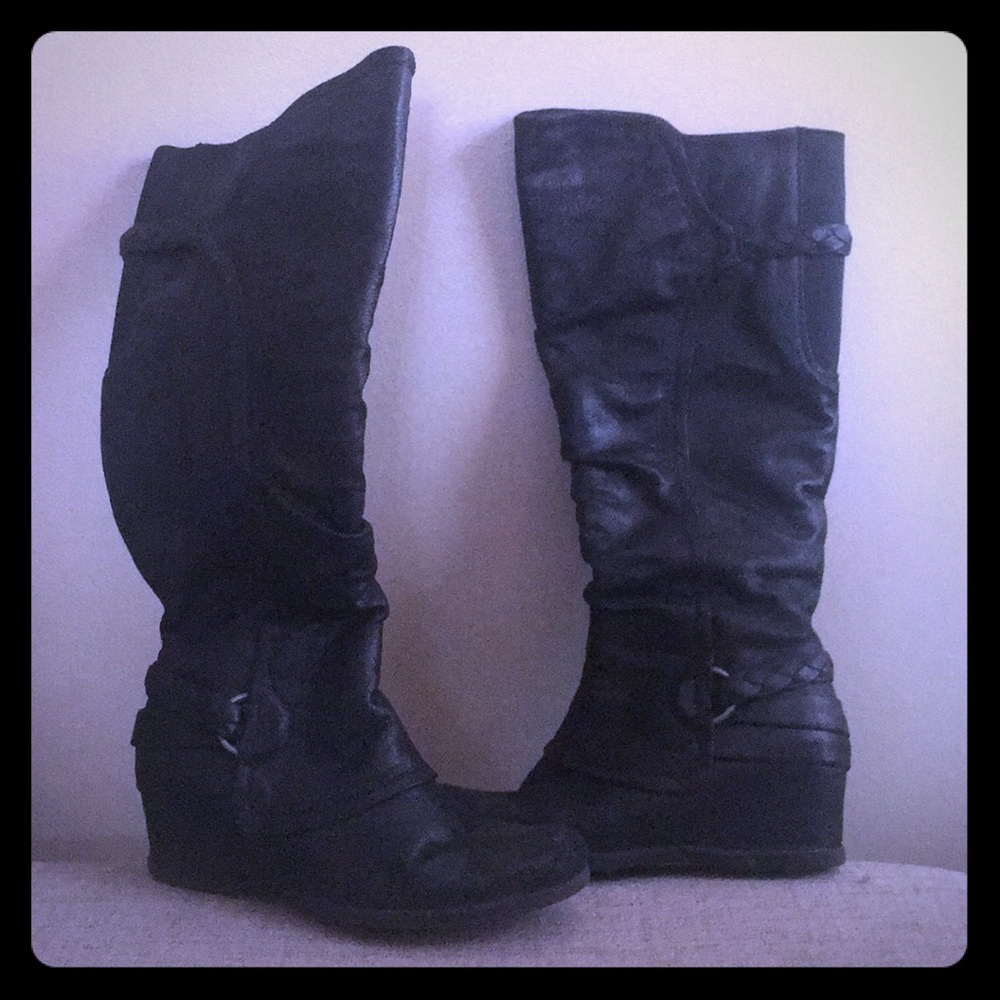 Wedge Knee Boot
